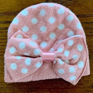 5/$20 NYGB Pink & White Polka Dot Bow Cap